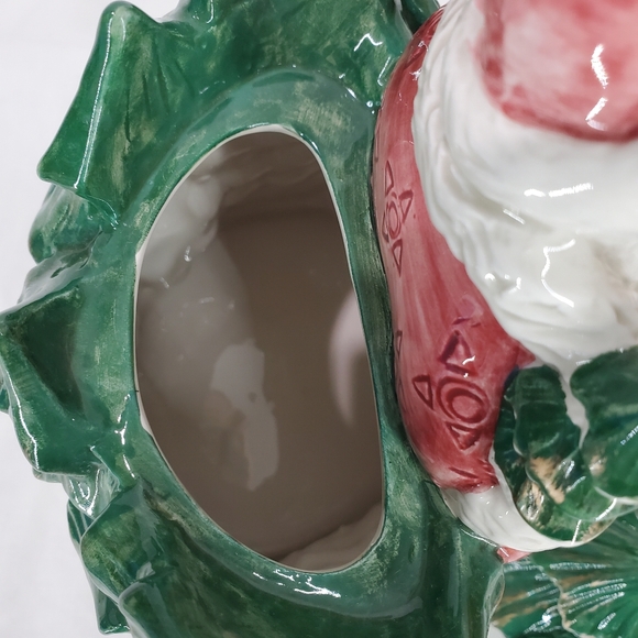 Vintage Large Water Pitcher 9" Fitz & Floyd Santa OLD FASHIONED XMAS 1990 - Picture 6 of 15